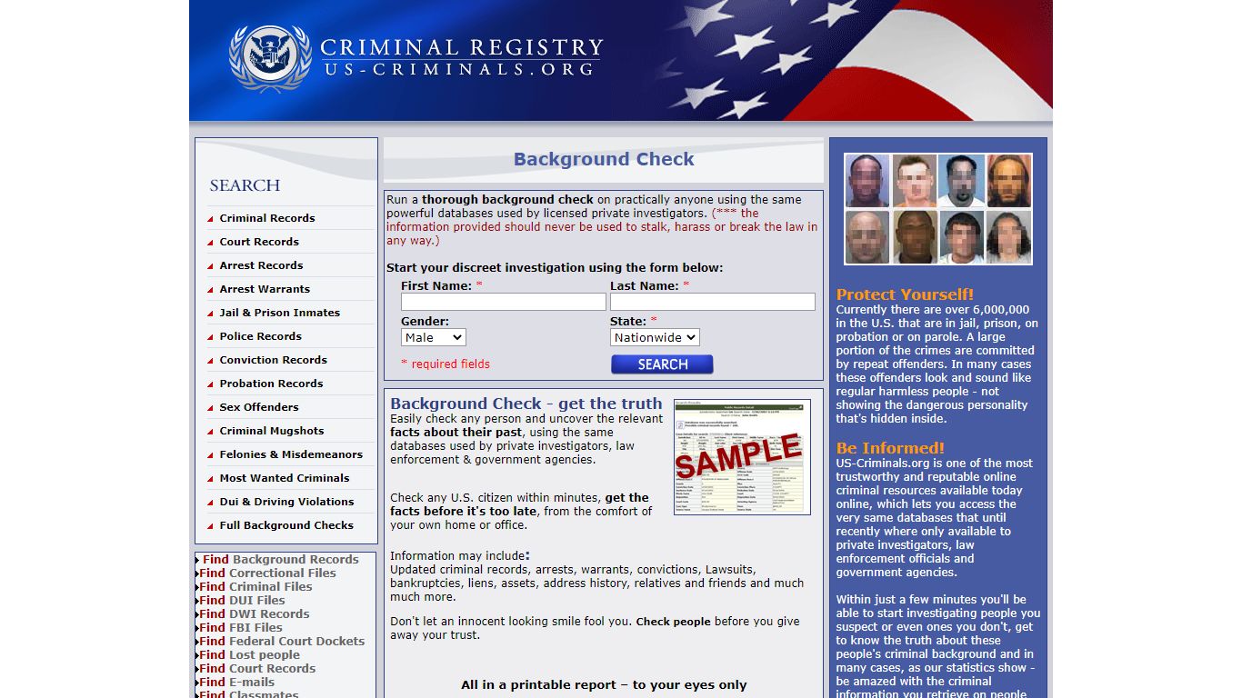 U.S. Background Checks - US-Criminals.org